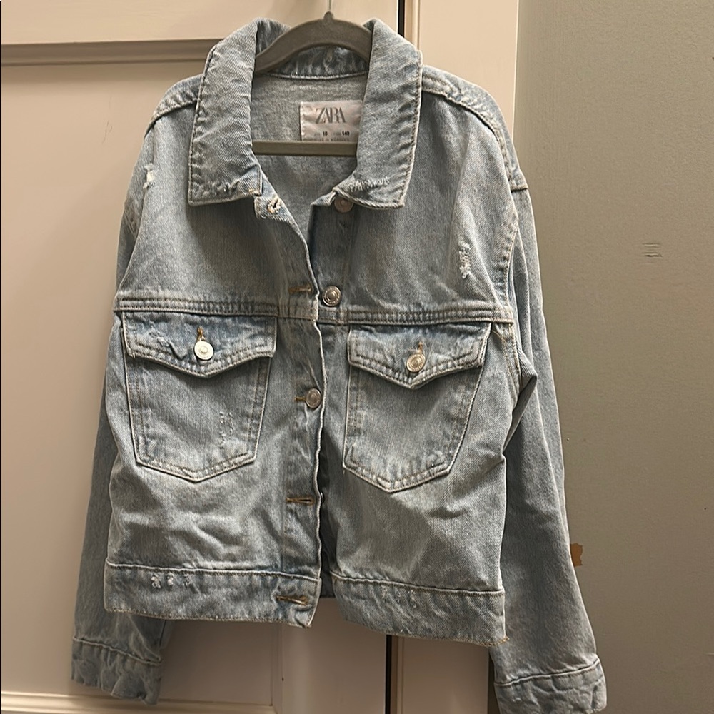 Zara Blue Jean Jacket Classic Style